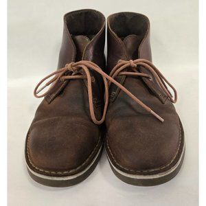 Clark's Bushacre 2 Mens Brown Desert Leather Chukka Boots Size 9.5 Classic